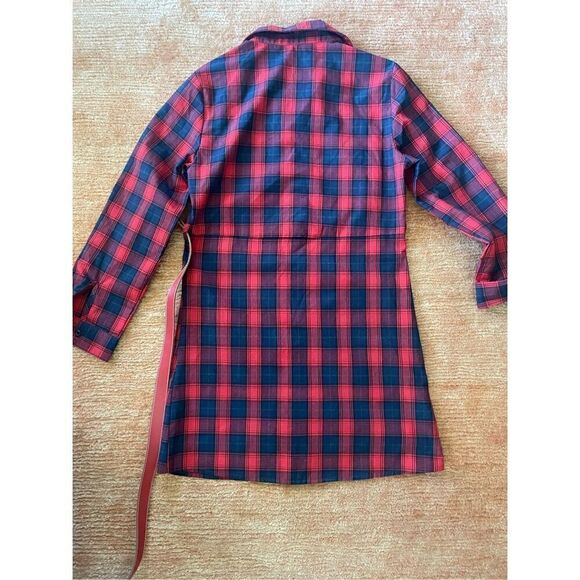 NWOT Vanilla Bay Plaid Button Down Shirt Dress - Picture 7 of 8